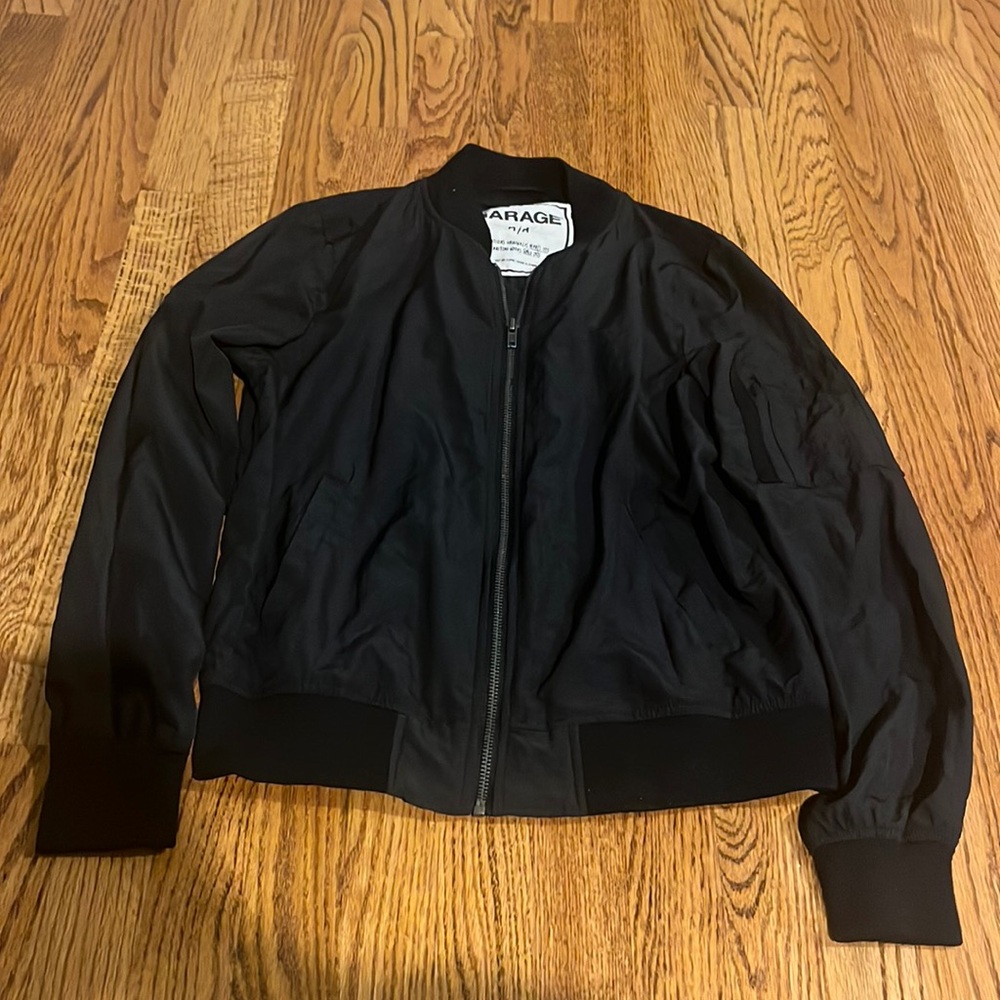 Garage Woman’s Black Bomber Jacket Size M